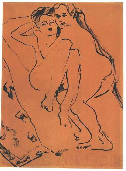 Ernst Ludwig Kirchner Lovers France oil painting art